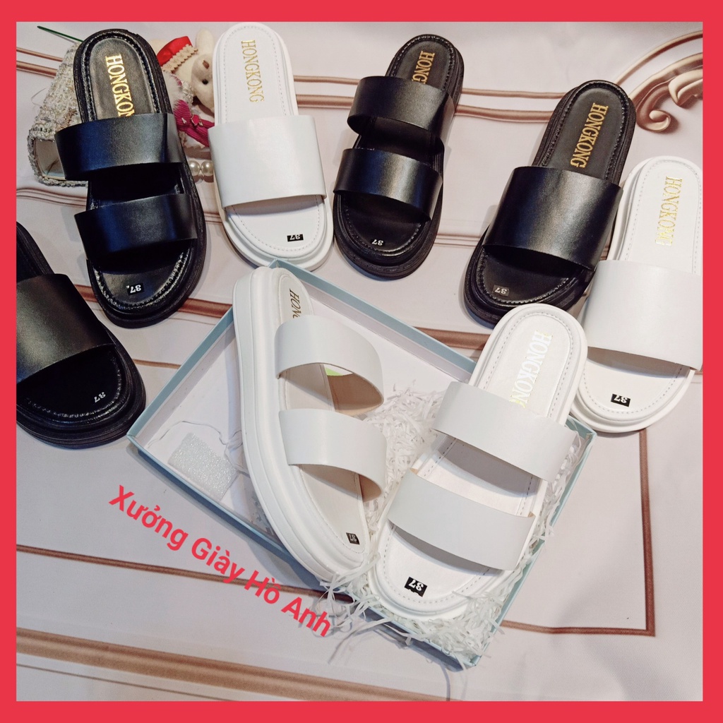 Dép Bánh Mì Nữ Quai Ngang Đế Pu Siêu Nhẹ Da Mềm 3-5P Cực Tôn Dáng C02