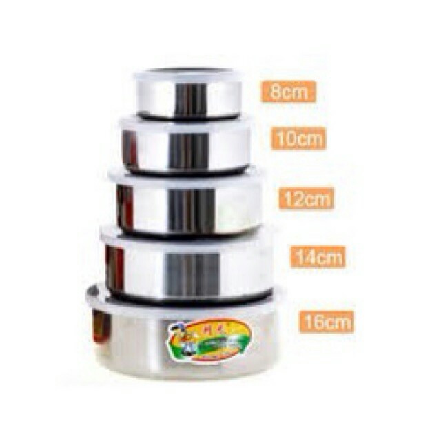 Bộ 5 hộp đựng thực phẩm inox