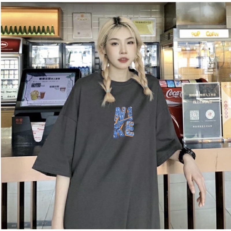 Áo thun phông nam nữ PINK tay lỡ form rộng NK Unisex