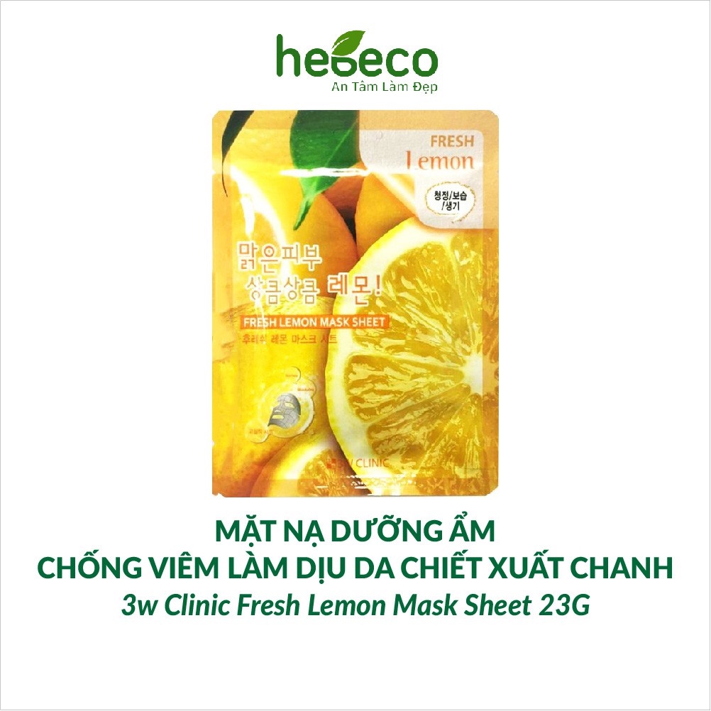 [Hàng chính hãng] Combo 10 mặt nạ 3W CLINIC dưỡng ẩm, chống nhăn, dưỡng trắng