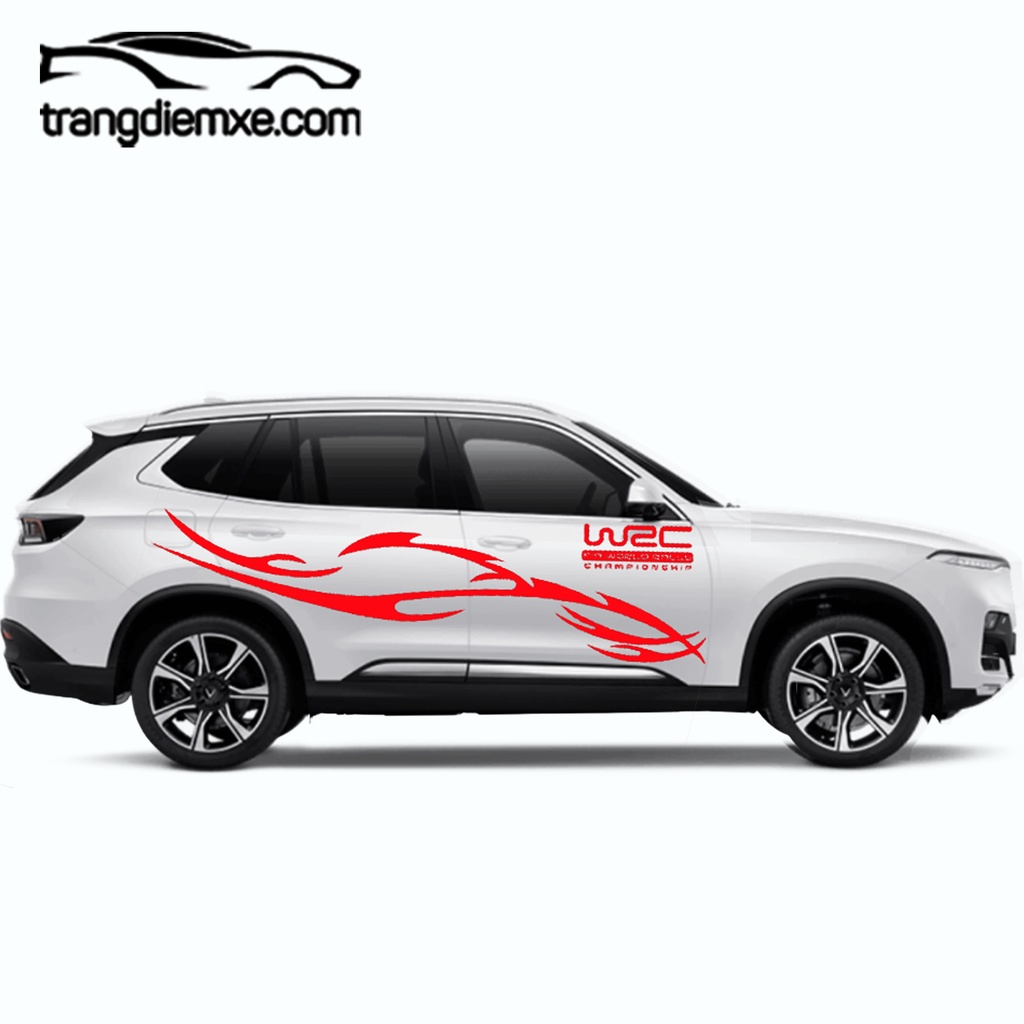 Decal Dán Xe Hình Lượn Sóng Tem Dán Xe Cool Ngầu Trangdiemxe Y48