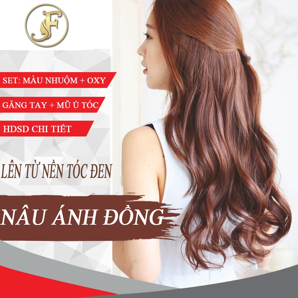 Thuốc nhuộm tóc màu NÂU ÁNH ĐỒNG Johnny Feel - Lên Từ Nền Đen - KHÔNG TẨY