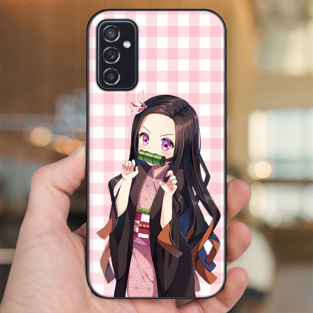 Ốp lưng Samsung M52 viền đen in hình Nezuko Kimetsu no Yaiba