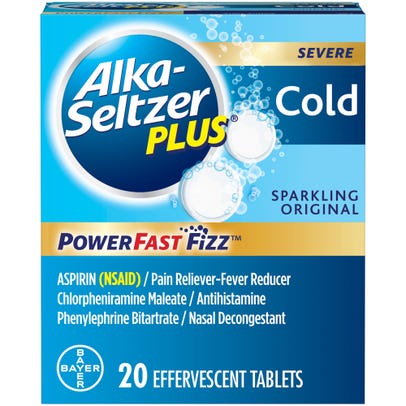 [DATE 6/2023] Alka-Seltzer Plus Sparkling Original Severe Cold 20 VIÊN