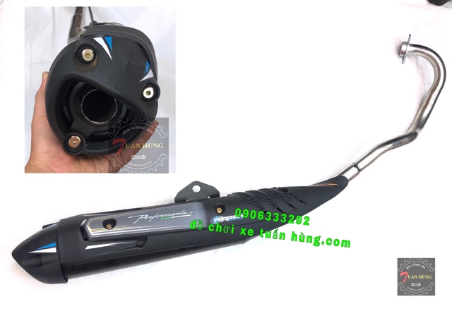 Pô Tăng  Exciter 150/Ex150 Giả Zin Nổ Ấm - pô móc ấm ex150 - đồ chơi xe ex150