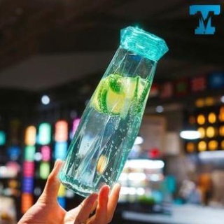 Bình Nước Thủy Tinh FREESHIP Bình Nước Kim Cương 450ml chịu nhiệt, nhiều màu sắc bắt mắt