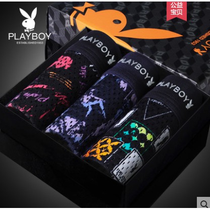 Combo 3 Quần Lót Nam Boxer QL3218-26 Chính Hãng Playboy/ Quần lót Nam Thông Hơi Thoáng Khí/ Quần Lót Nam Cao Cấp