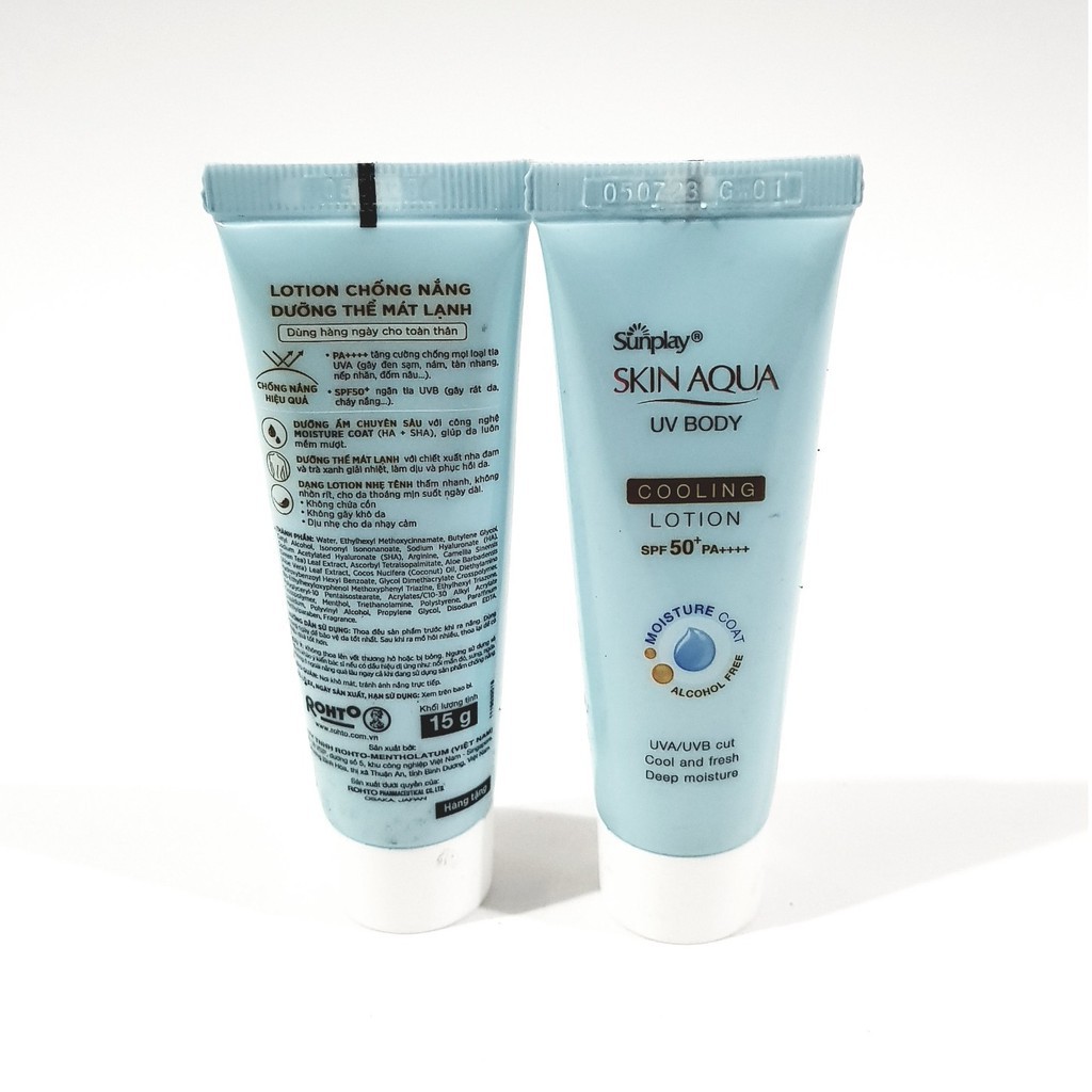 Lotion chống nắng Sunplay Skin Aqua UV Body Cooling Lotion SPF 50+ PA++++ (15g)