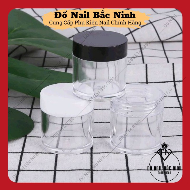 Hũ Đựng Bột Nail, Hũ 10g Màu Trong Suốt