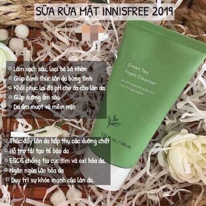 Sữa Rửa Mặt INF Chiết Xuất Từ Lá Trà Xanh Làm Sạch Sâu, Ngừa Mụn, Se Khít Chân Lông, Giúp Da Trắng Sáng - Y193 | BigBuy360 - bigbuy360.vn