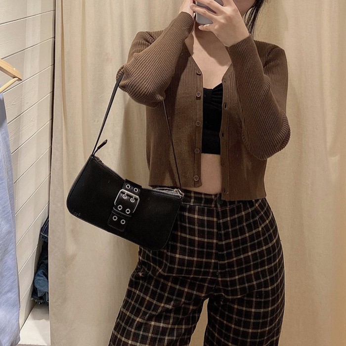 Video sẵn Túi kẹp nách đen có khóa gập S003 | BigBuy360 - bigbuy360.vn