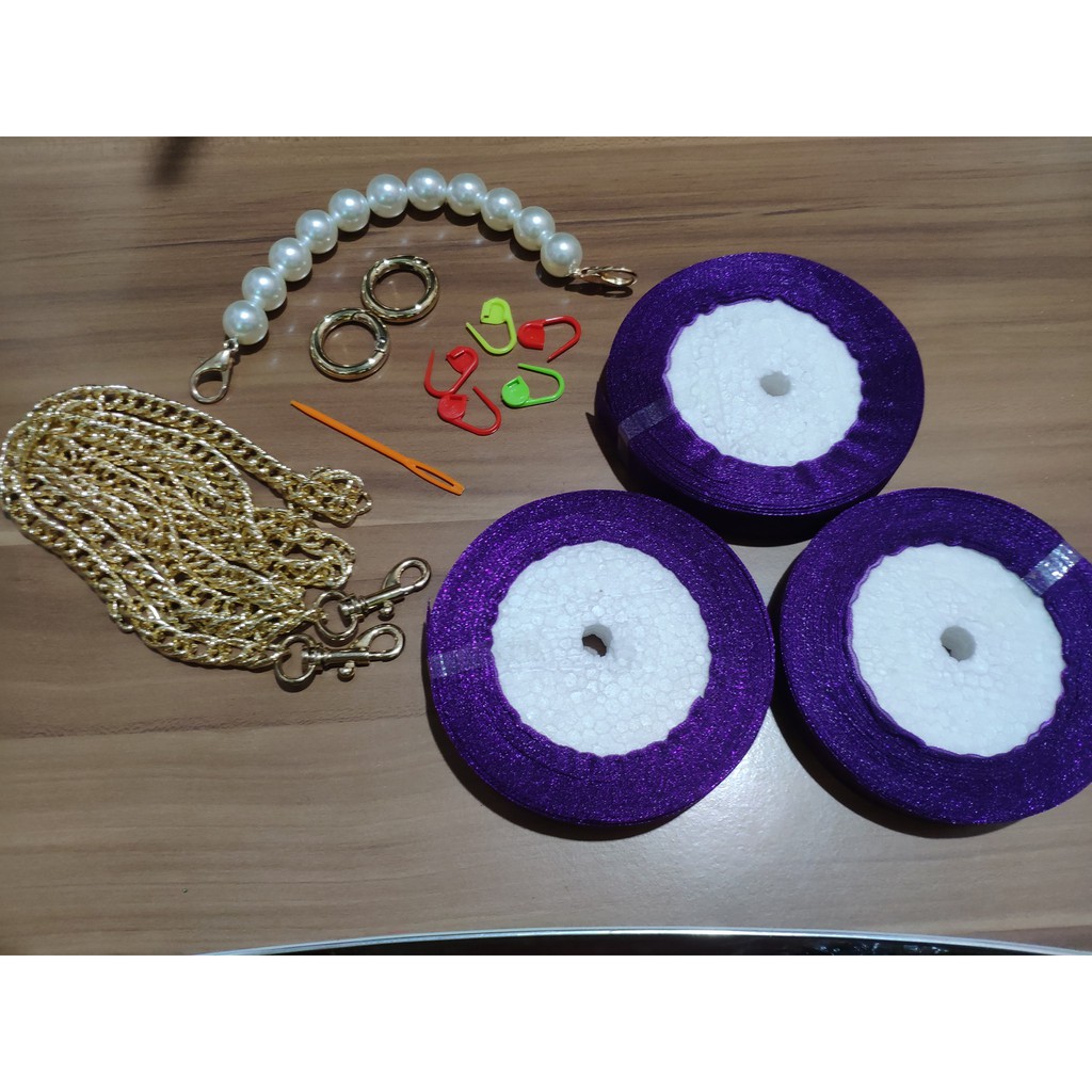 Set móc túi ruy băng