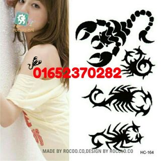 Hình xăm dán Tattoo  con bọ cạp