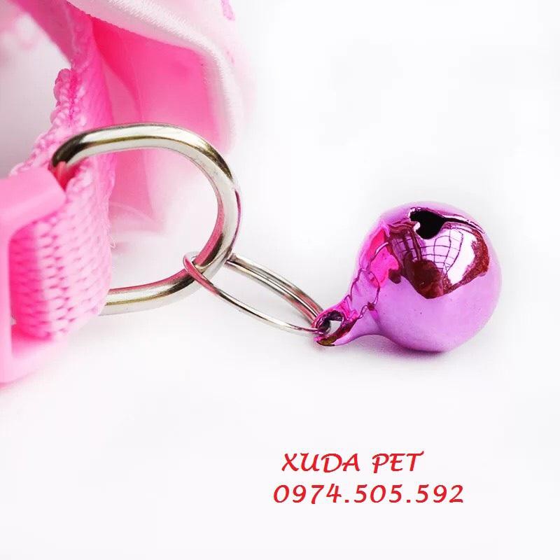 Vòng cổ nơ chuông nhiều màu cho chó mèo Xudapet - XDP01VCN (màu sắc chọn lựa)