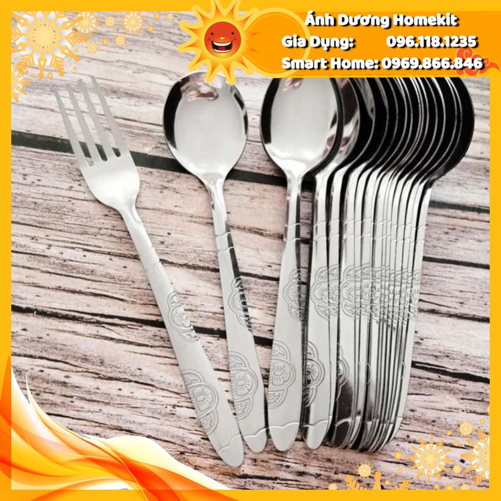 Set thìa dĩa inox ăn hoa quả, ăn cơm, ăn bánh ngọt... anhduonghomekit
