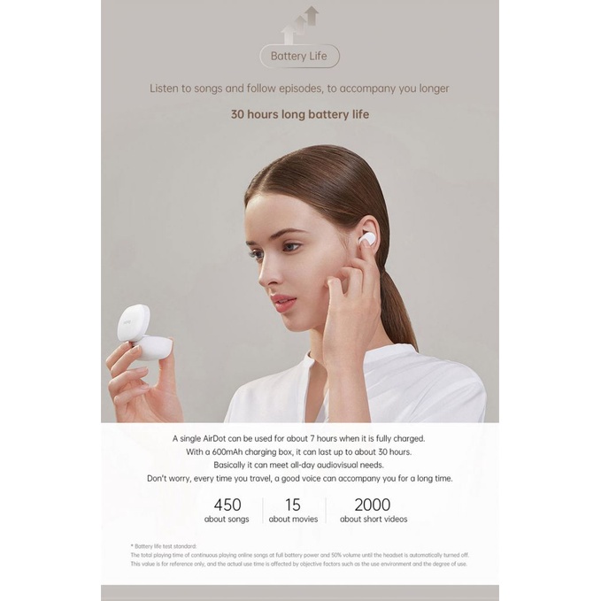 Tai nghe không dây Redmi AirDots 3 Pro kèm mic điều khiển giọng nói hàng mới