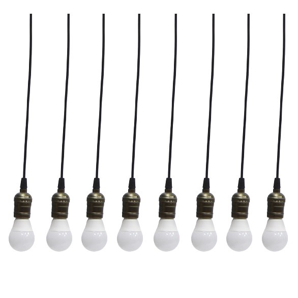 Bộ 8 đèn thả cổ điển Vintage bóng đèn led búp 5w