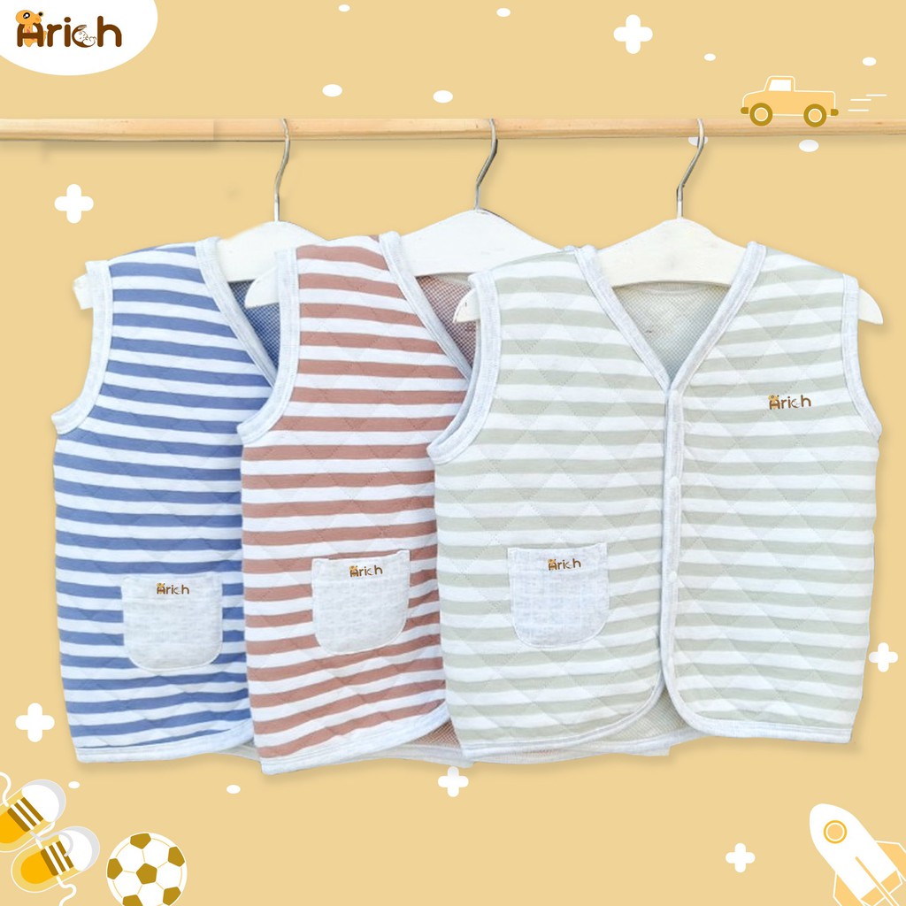 ÁO GHI LÊ THU ĐÔNG ARICH VẢI SỢI TRE CHO BÉ (từ 9-12m đến 3-4 tuổi)