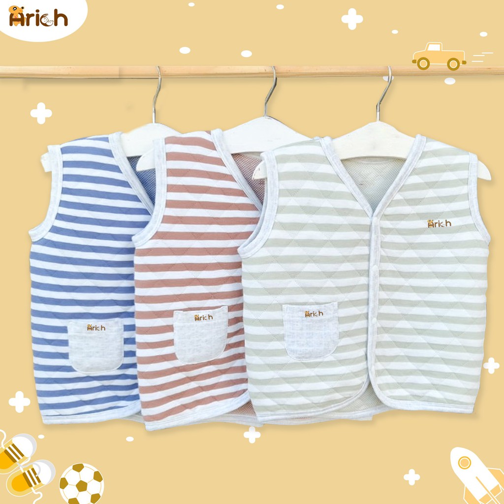 ÁO GHI LÊ THU ĐÔNG ARICH VẢI SỢI TRE CHO BÉ (từ 9-12m đến 3-4 tuổi)