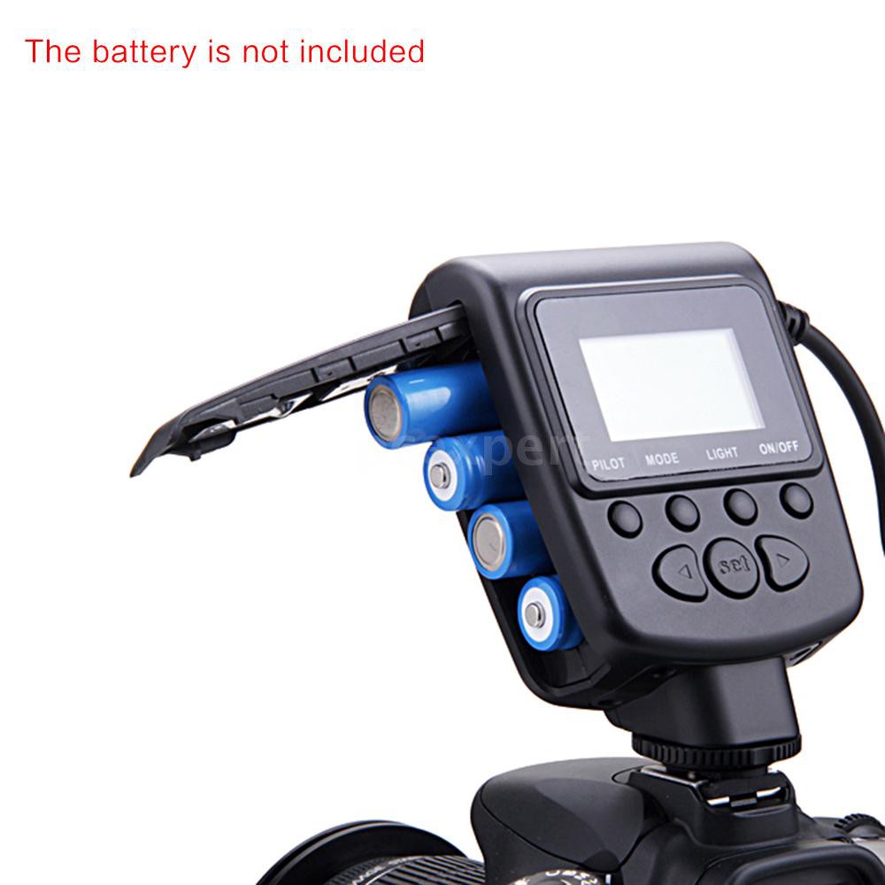 PCER◆ Andoer RF-550D Macro 48 LED Ring Flash Light LCD Display Power Control for Canon Nikon Pentax