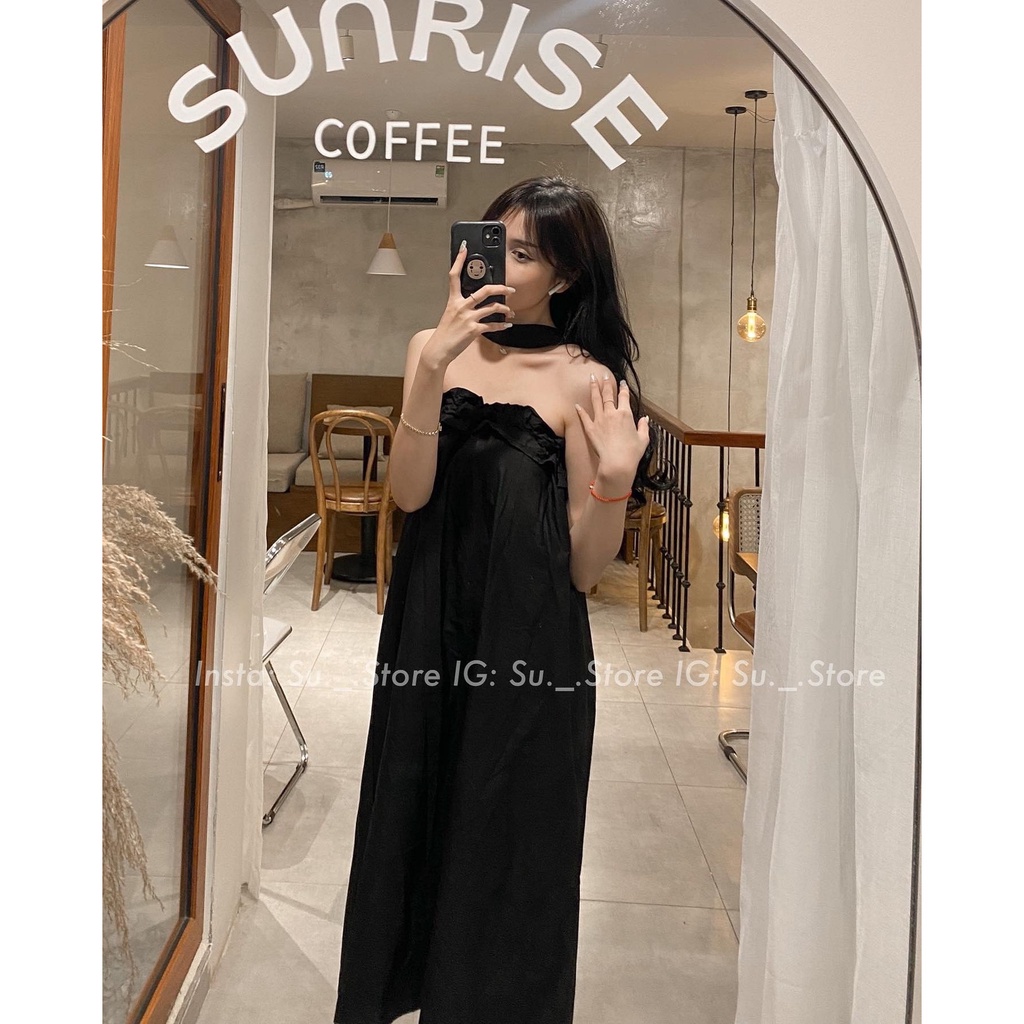 Váy quây chun ngực dây cổ V645 SUSTORE