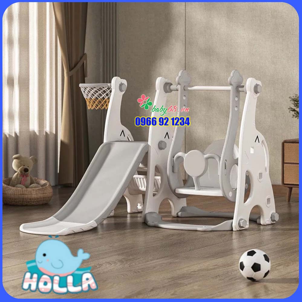 Cầu trượt xích đu Holla voi con HL-10160