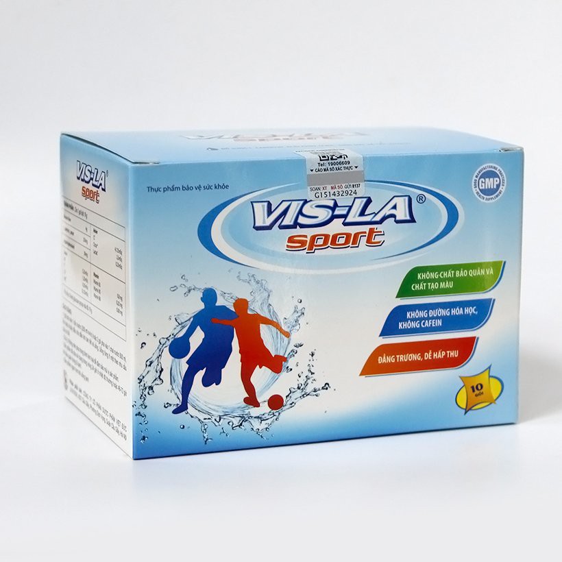 [Chính hãng - Dược Việt Đức] Thực Phẩm Bảo Vệ Sức Khỏe Bổ Sung Nước, Điện Giải, Vitamin Vis-La Sport (Hộp 10 gói)