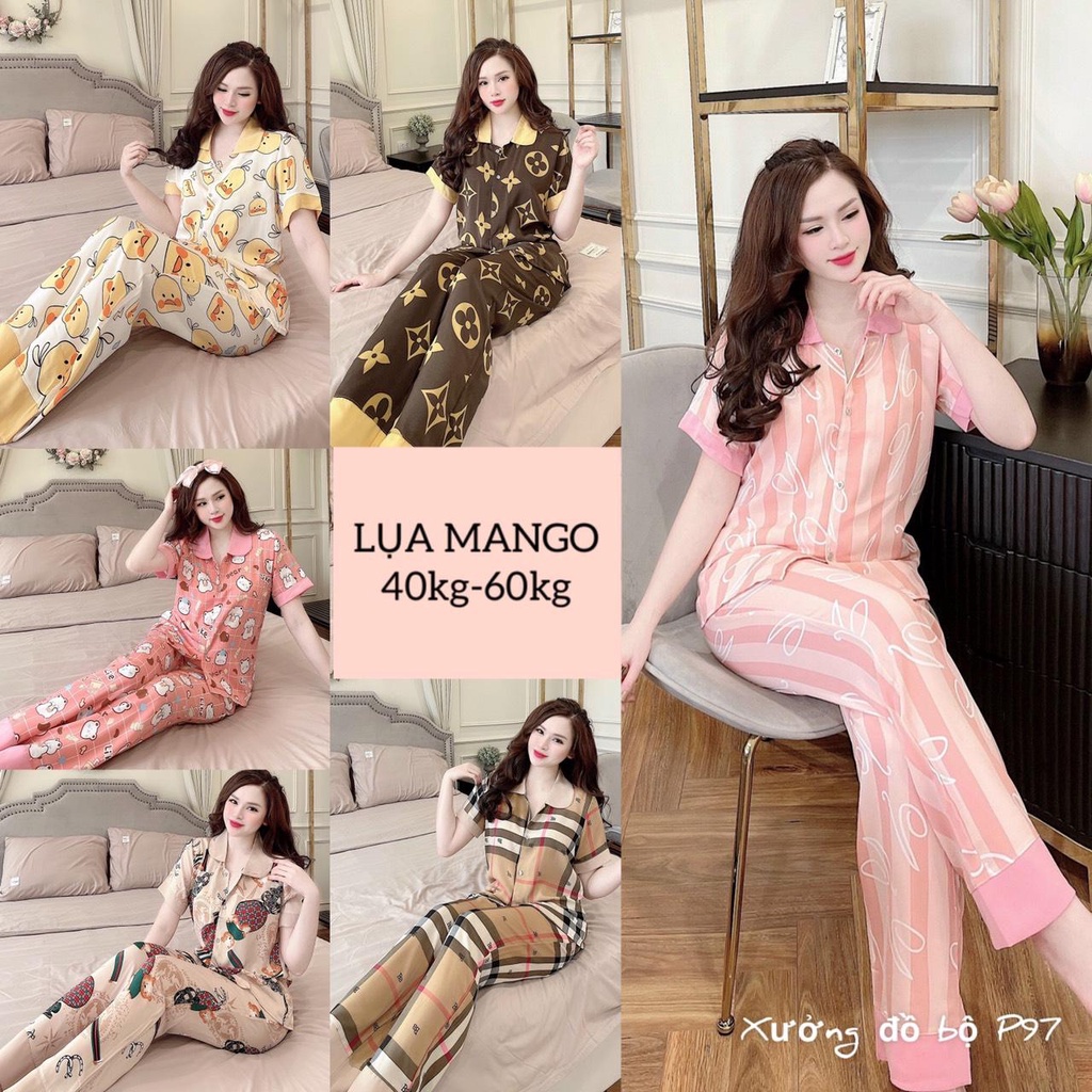 [Rẻ vô địch] đồ bộ pijama nữ tay ngắn quần dài nhiều mẫu siêu xinh, chất liệu lụa cao cấp mềm mịn mát, ảnh thật freeship