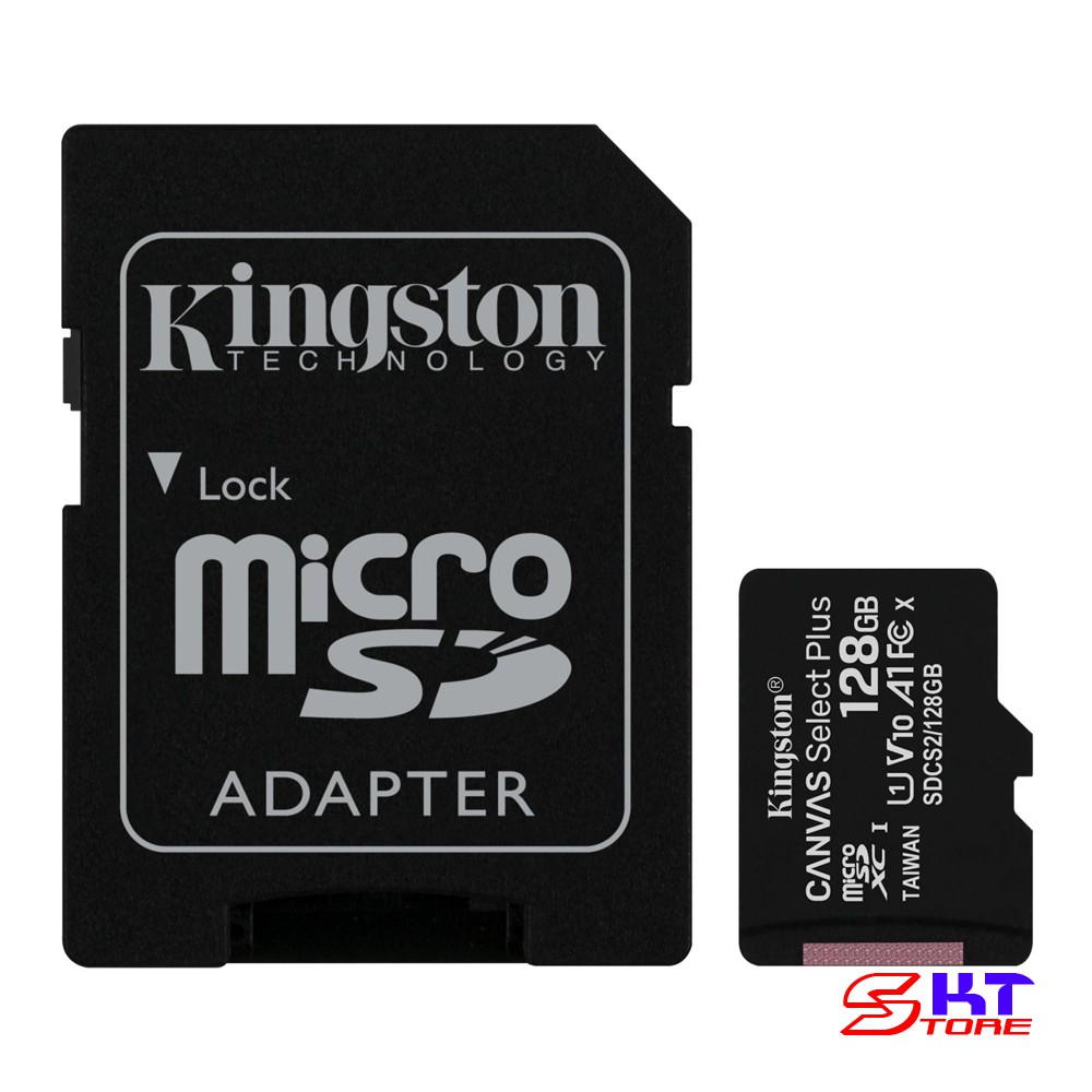 Thẻ nhớ Kingston microSD Canvas Select Plus 16GB / 32GB / 64GB / 128GB - Hàng Chính Hãng