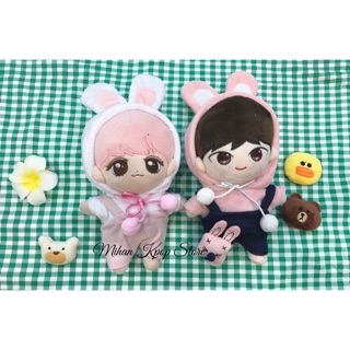 Set outfit thỏ cho doll 20cm