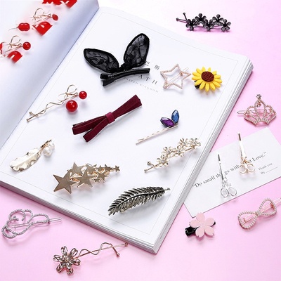 Kẹp tóc thiết kế đơn giản phong cách retro Hàn Quốc