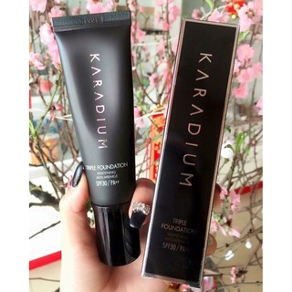 Kem nền che khuyết, kiềm dầu Karadium Triple Foundation SPF30 PA++ Hàn Quốc 50ml