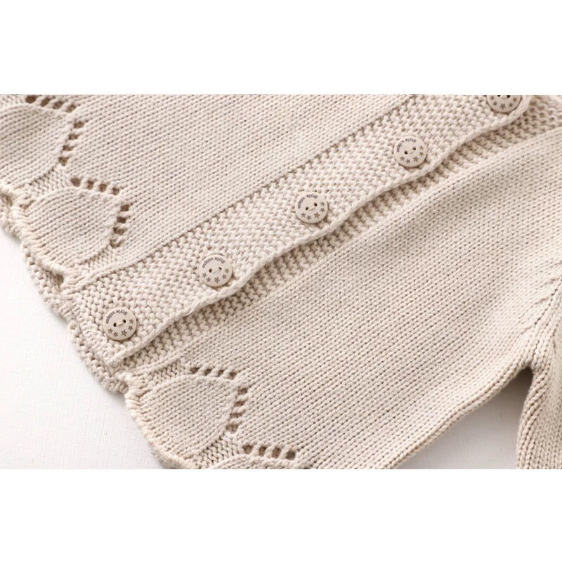 Áo Khoác cardigan Len Dệt Kim Thời Trang Xuân Thu Dành Cho Bé Gái 1-3 Tuổi