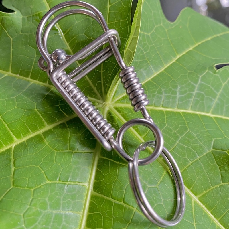 Móc chìa khoá xe máy oto bằng inox 2 ly cứng cáp bền đẹp