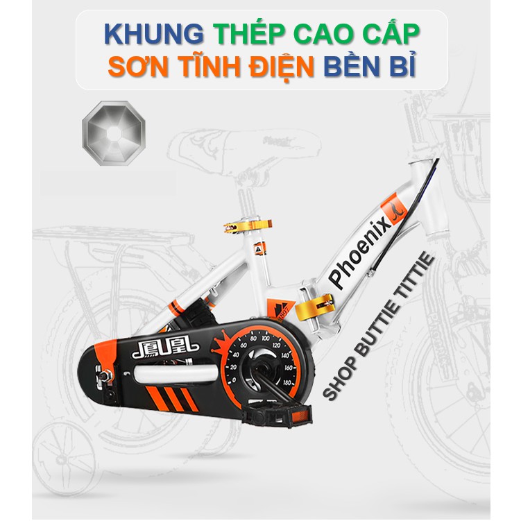 XE ĐẠP TRẺ EM CAO CẤP (GẤP GỌN ĐƯỢC) THƯƠNG HIỆU PHOENIX CHÍNH HÃNG (hàng order nước ngoài, 12-15 ngày giao hàng)