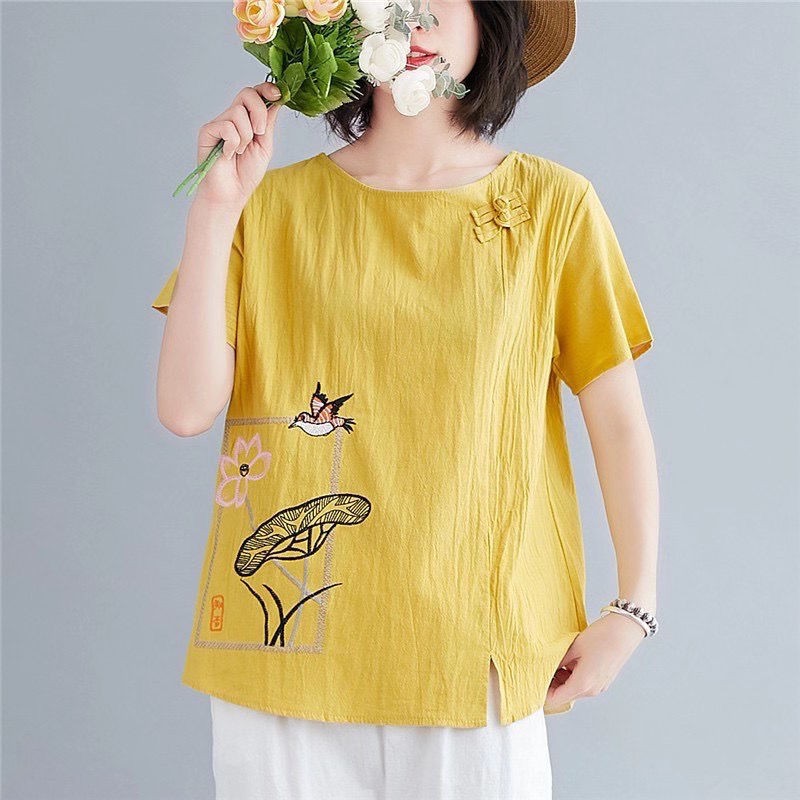 ✴Một bộ trang phục hợp với áo mùa hè của mẹ giữa tuổi ngoại quốc bà già trung niên và 50 hai vest xuân