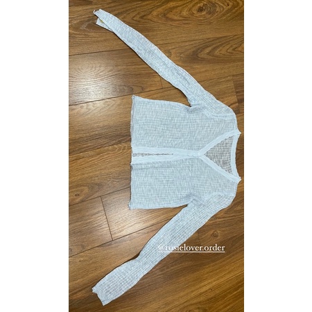 Áo ren hai dây croptop nữ kiểu ngắn kèm áo khoác cardigan len tay dài - Order taobao quảng châu