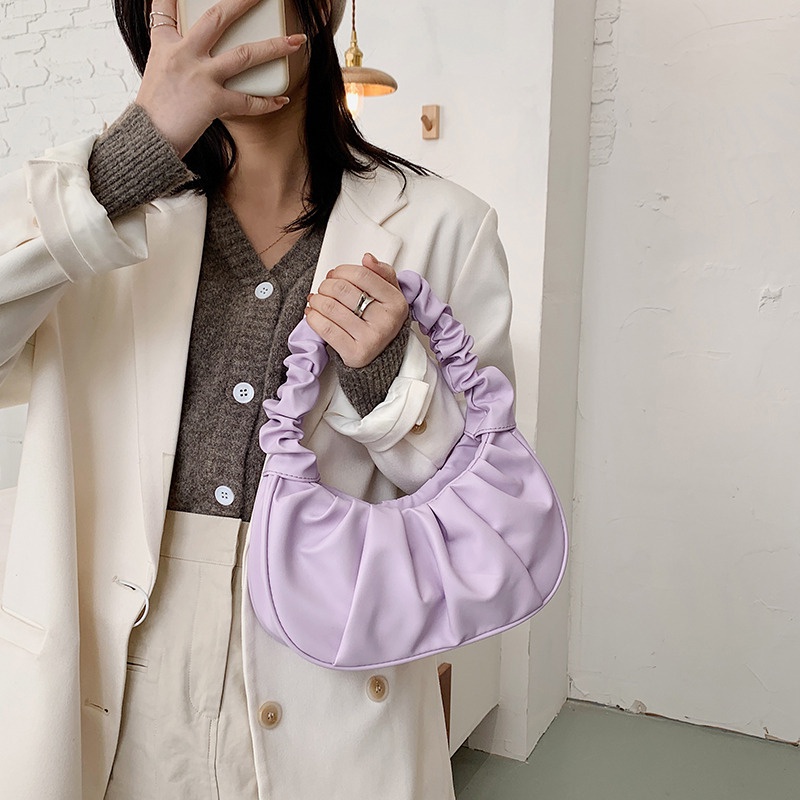 Túi Xách Đeo Vai Xếp Ly Thời Trang Mùa Thu 2020 Cho Nữ