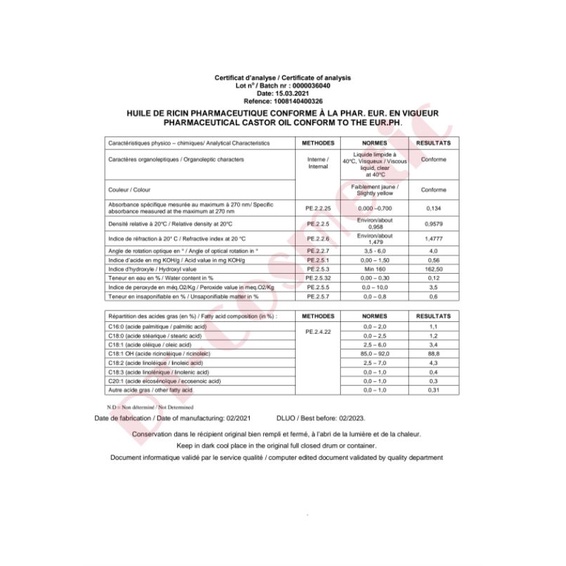 Dầu Thầu Dầu (Castor Oil) - Nguyên Liệu Mỹ Phẩm