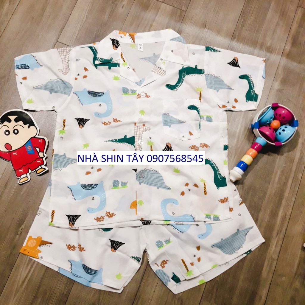 Bộ pijama ngắn, quần áo bé trai vải lanh size 5- 38kg, đồ ngủ bé trai pijama tay ngắn quần ngắn, ib được chọn màu