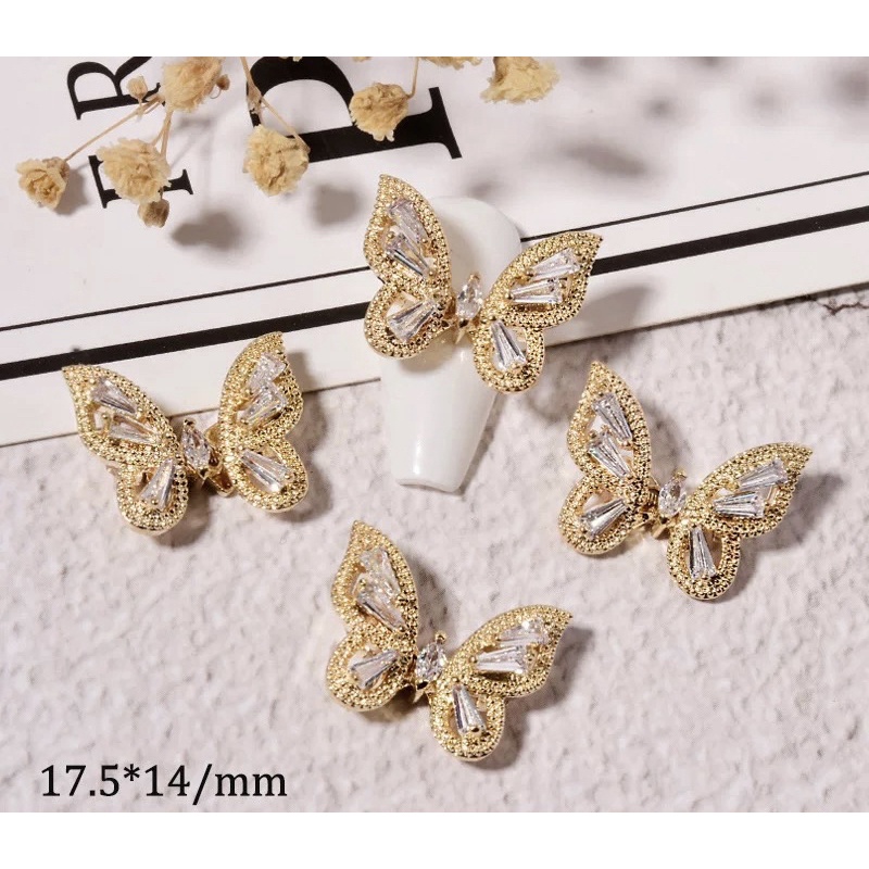 Charm bướm đá canh rung cao cấp