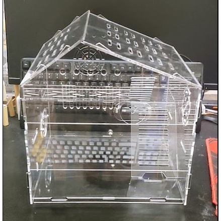 Chuồng Hamster cao cấp, lồng mica Hamster 27x27x27