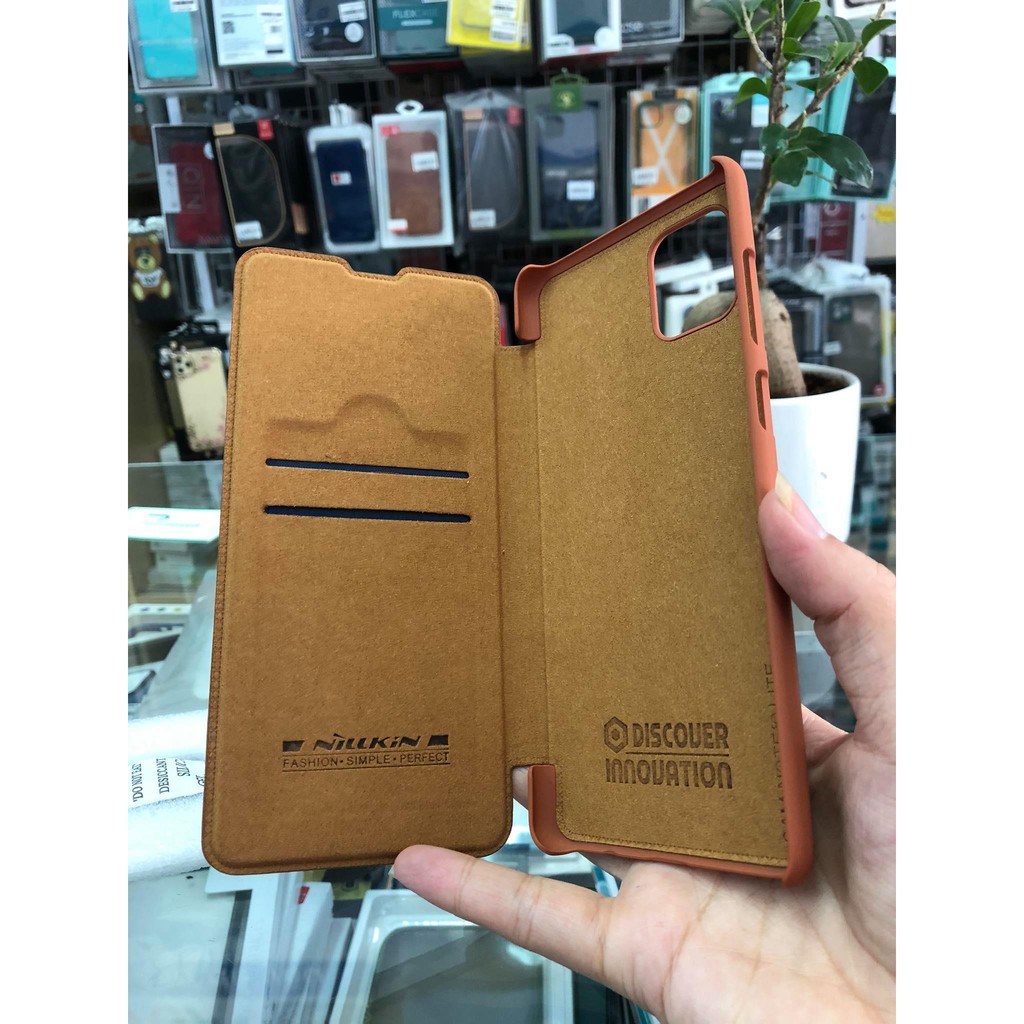 Bao Da Samsung Galaxy Note 10 Lite Nillkin Qin Chất Lượng Có Ngăn Giữ Thẻ
