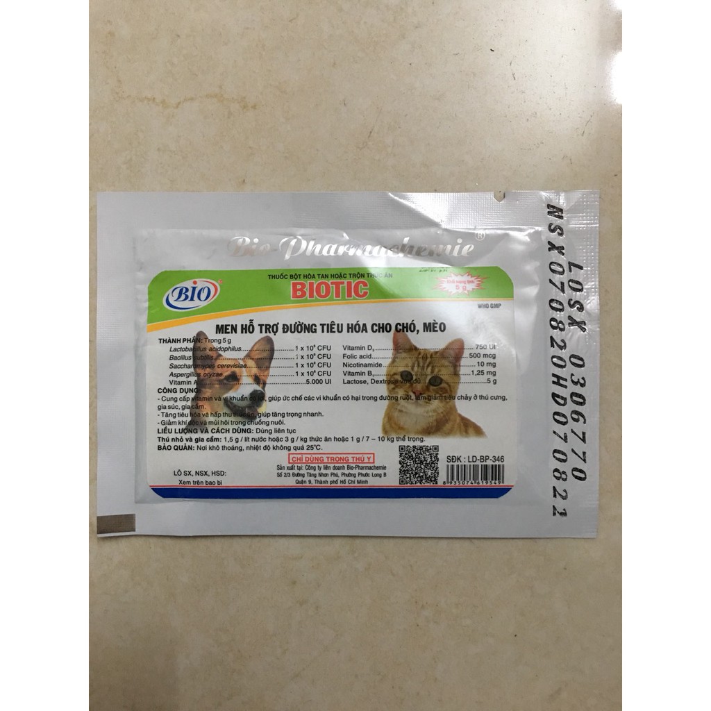Biotic Men hỗ trợ tiêu hóa cho chó mèo