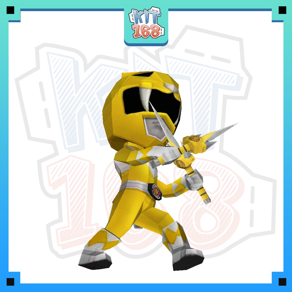 Mô hình giấy Anime Game Yellow Ranger - Power Rangers