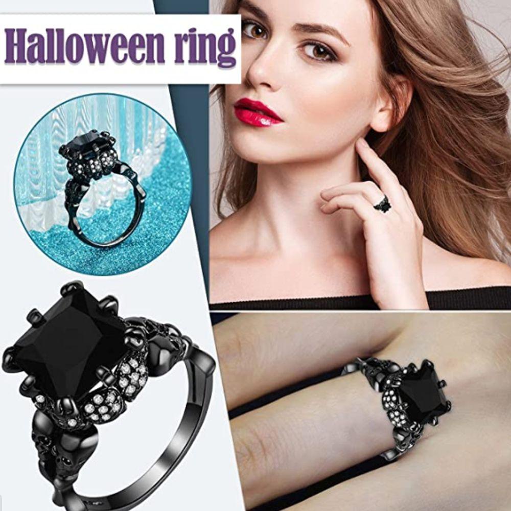 Nhẫn Hình Bộ Xương Phong Cách Punk Halloween Cho Nam