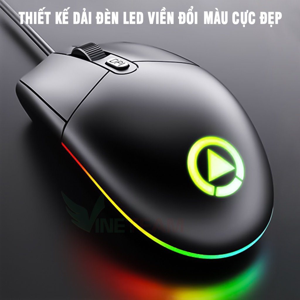 [Mã giảm 10% đơn 99K] Chuột gaming có dây Vinetteam G3SE thiết kế nhỏ gọn, Led bao quanh đẹp mắt, DPI tùy chỉnh -4729