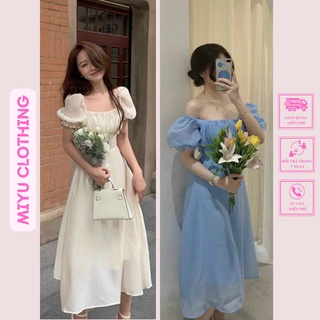 Váy dự tiệc cưới sang trọng dáng dài xòe đẹp đầm nữ dự tiệc sang chảnh đi ăn tiệc chất liệu tơ xốp 2 lớp Miyuclothing