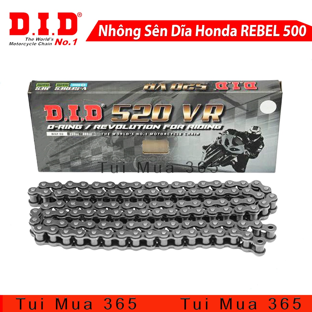 NHÔNG SÊN DĨA HONDA REBEL 500 RECTO - SÊN DID 520 O-RING ( 15T x 41T )