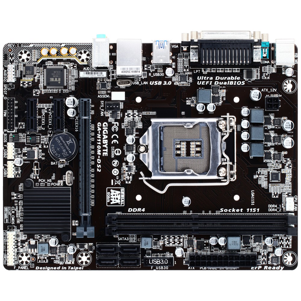 Main Gigabyte H110M-DS2 (Chipset Intel H110/ Socket LGA1151/ VGA onboard) - Đã Qua Sử Dụng